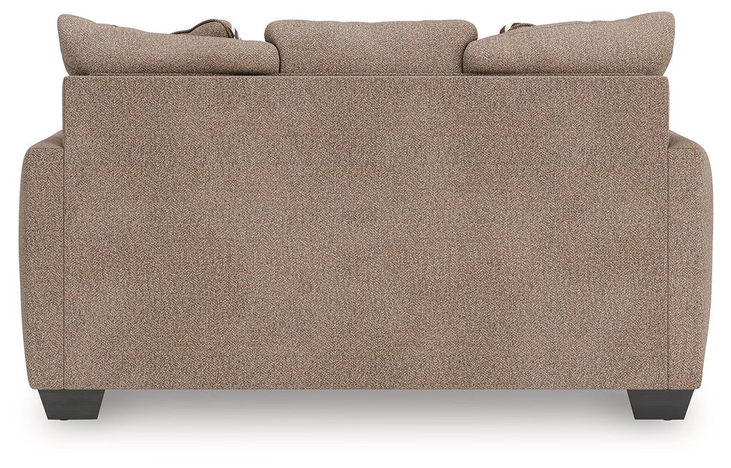 Triston-Peaks Suede Loveseat