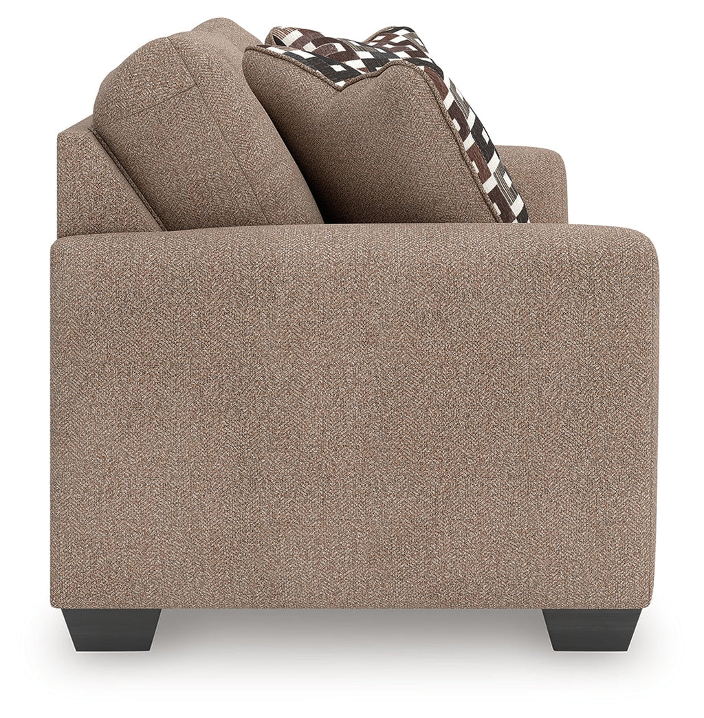 Triston-Peaks Suede Loveseat