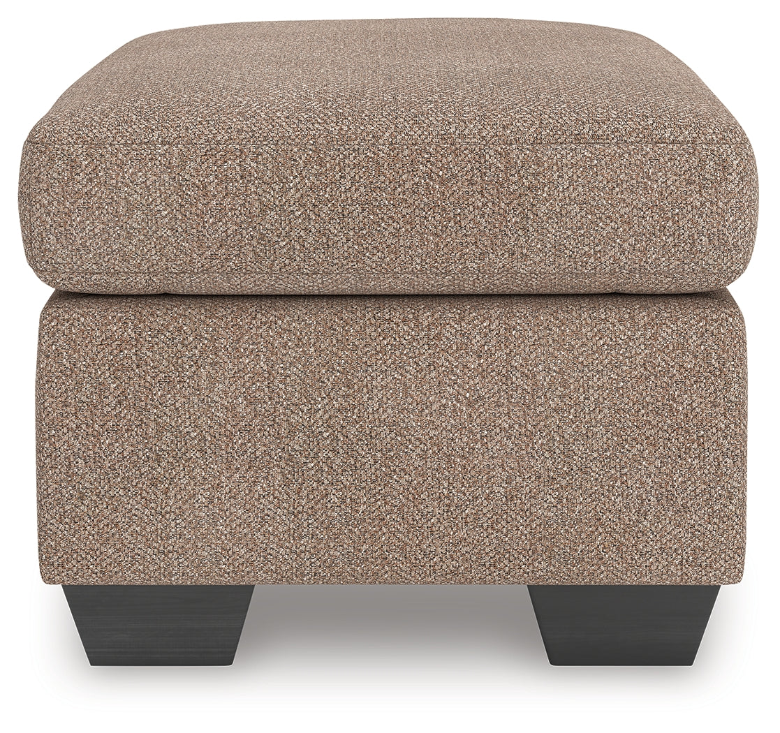 Triston-Peaks Suede Ottoman