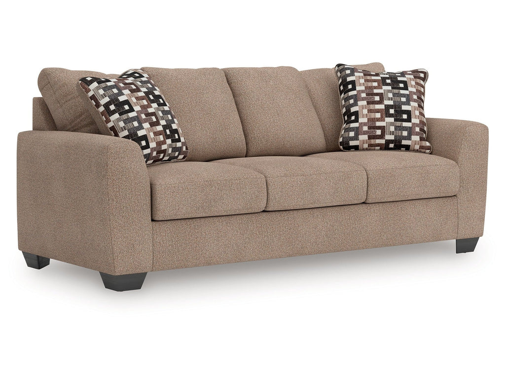 Triston-Peaks Suede Sofa