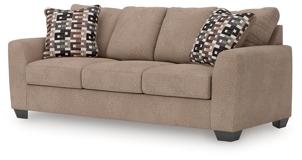 Triston-Peaks Suede Sofa