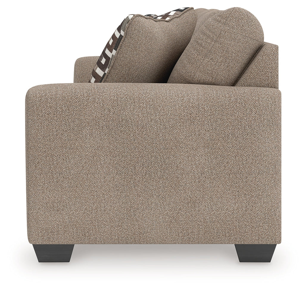 Triston-Peaks Suede Sofa