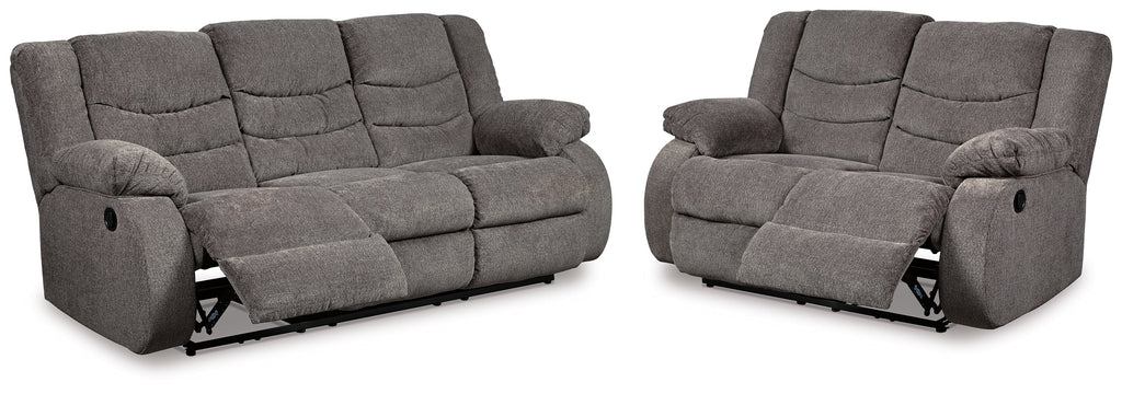 Tulen Gray Reclining Sofa and Loveseat