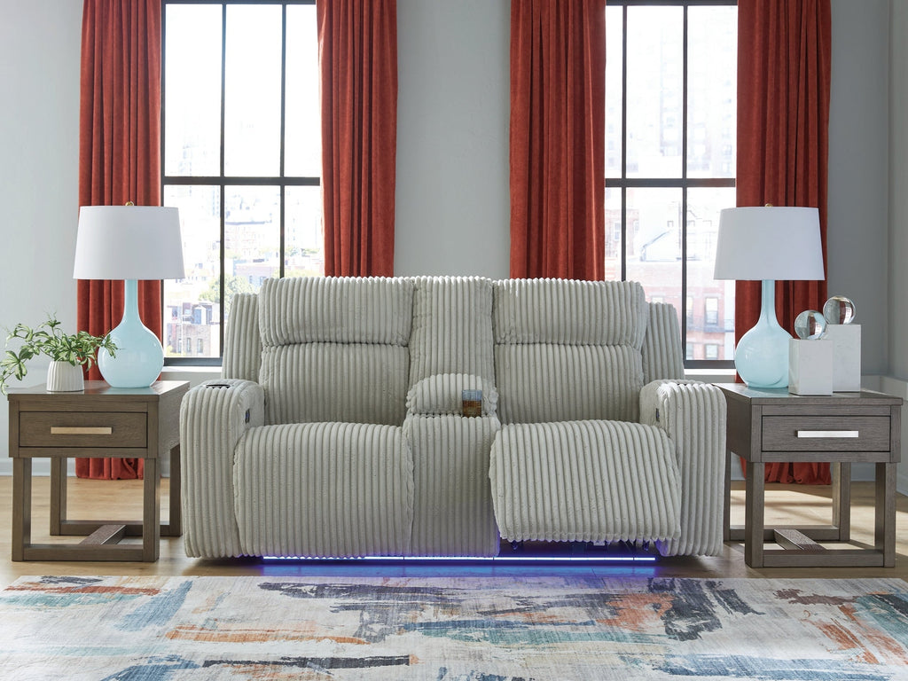 TwinBrooke Alloy Dual Power Reclining Loveseat with Console