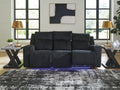 TwinBrooke Black Dual Power Reclining Sofa