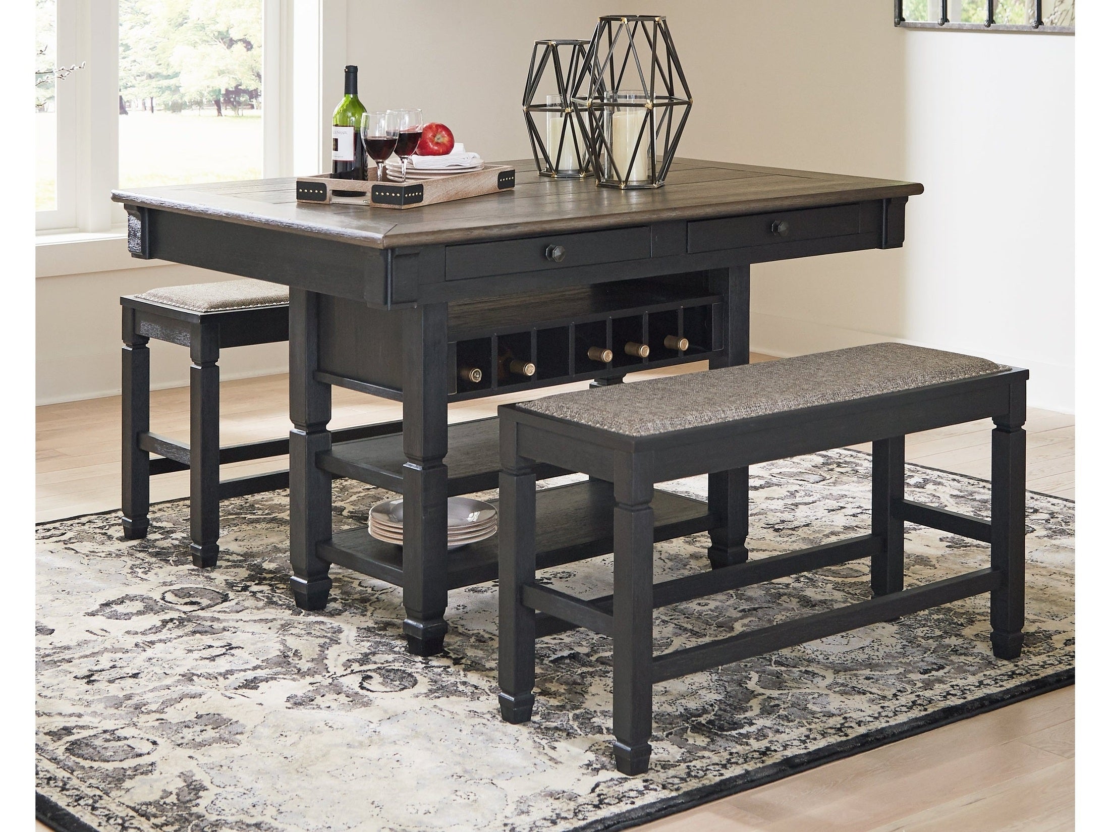 Tyler Creek Black/Gray Counter Height Dining Table