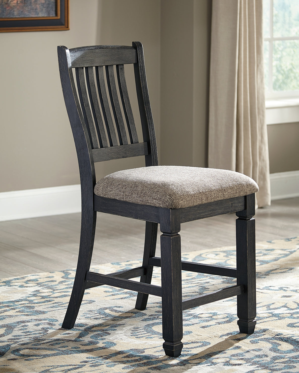 Tyler Creek Black/Gray Counter Height Dining Table and 2 Barstools