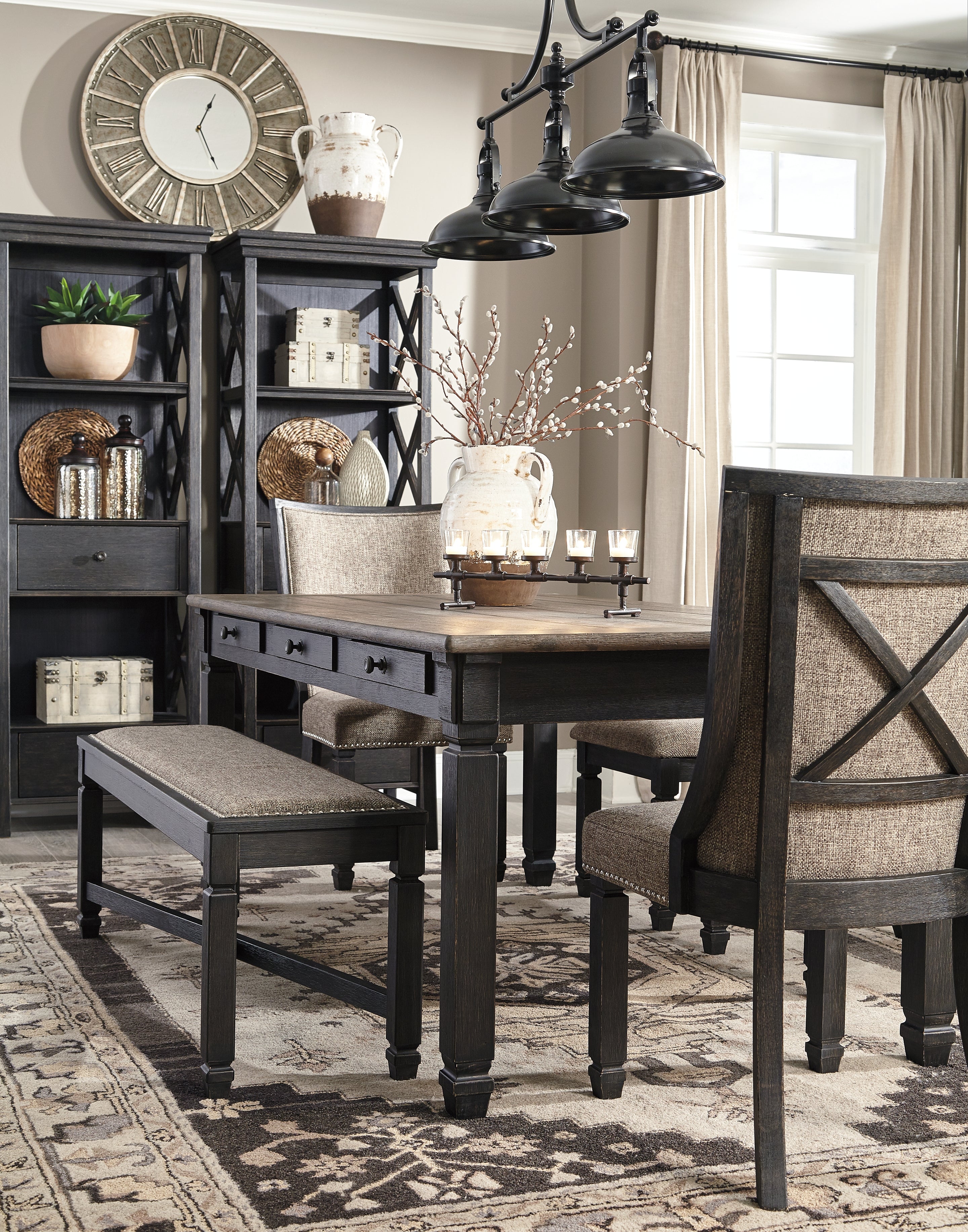 Tyler Creek Black/Gray Dining Table