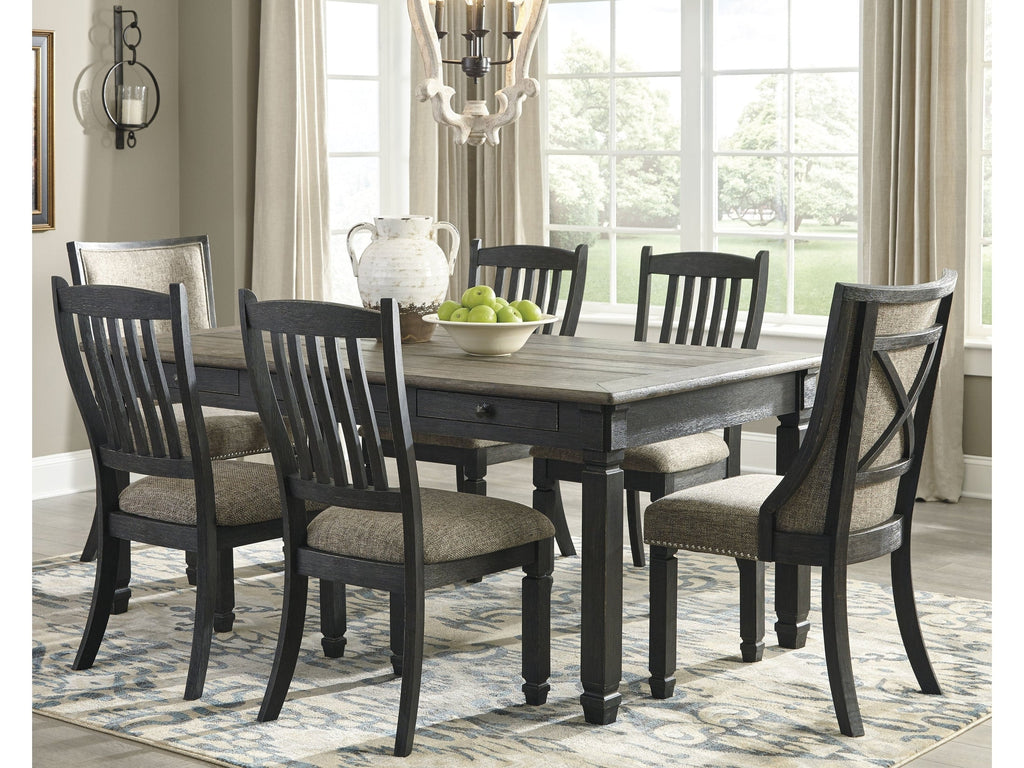 Tyler Creek Black/Gray Dining Table with 6 Chairs