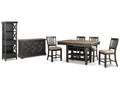 Tyler Creek /Grayish Brown Counter Height Table, Black