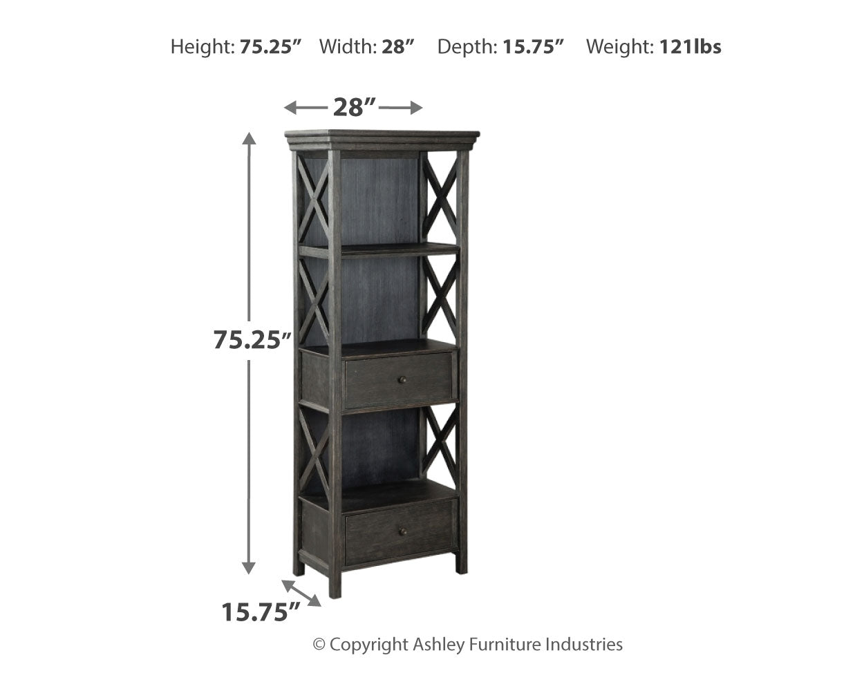 Tyler Creek /Grayish Brown Counter Height Table, Black