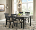 Tyler Creek Black/Grayish Brown Dining Table and 4 Chairs