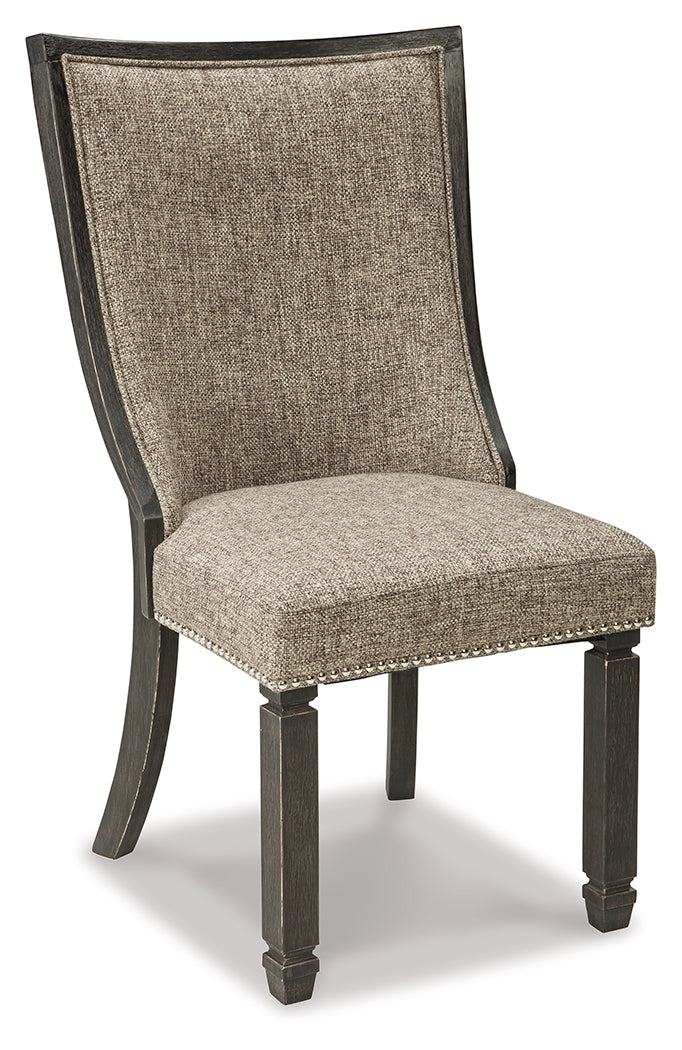 Tyler Creek Black/Grayish Brown Dining Table and 4 Chairs with Bench
