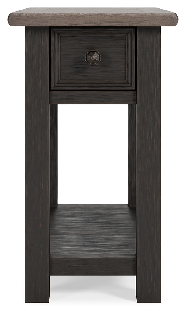 Tyler Creek Grayish Brown/Black Chairside End Table