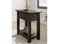 Tyler Creek Grayish Brown/Black Chairside End Table