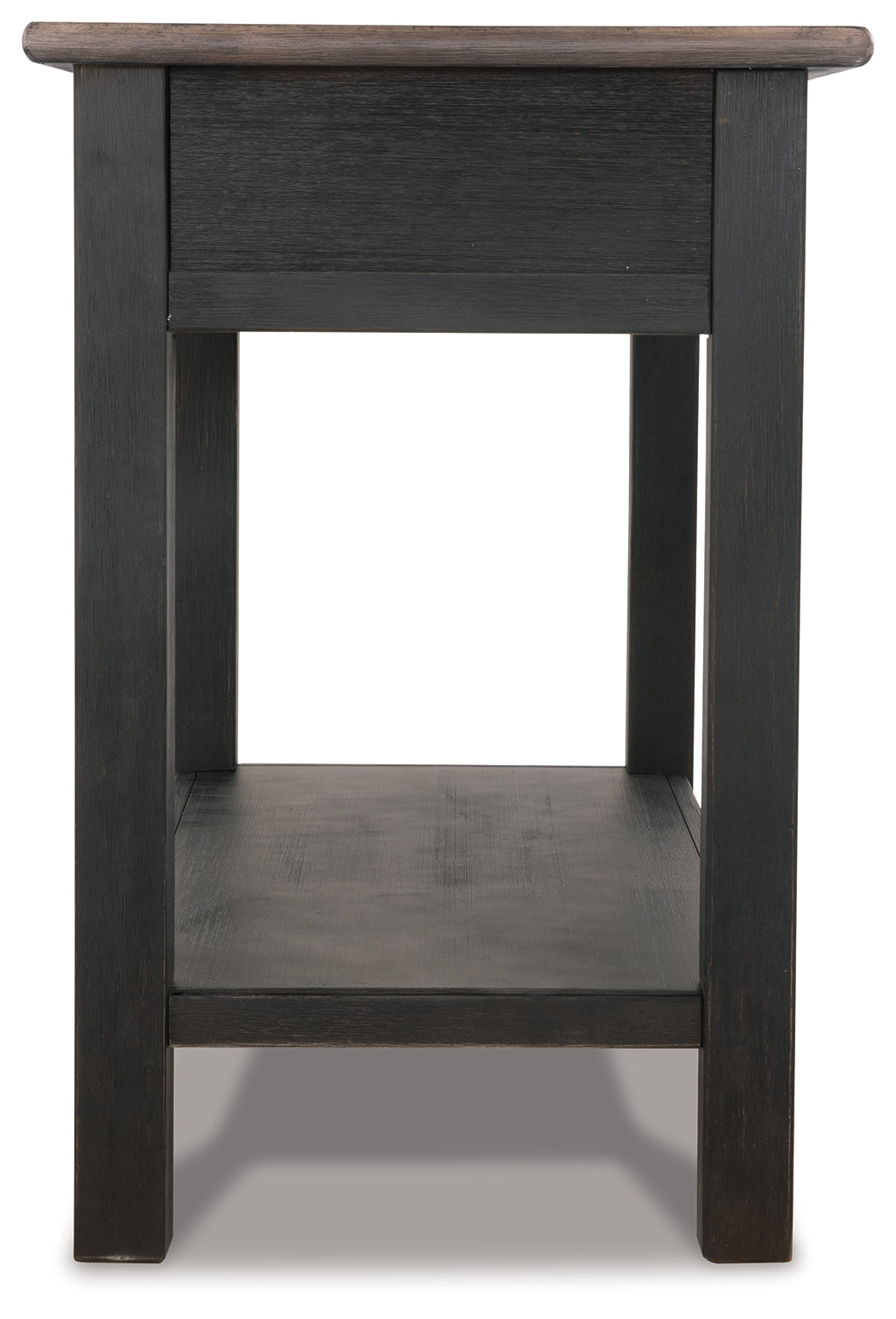 Tyler Creek Grayish /Black Coffee Table and 2 End Tables, Brown
