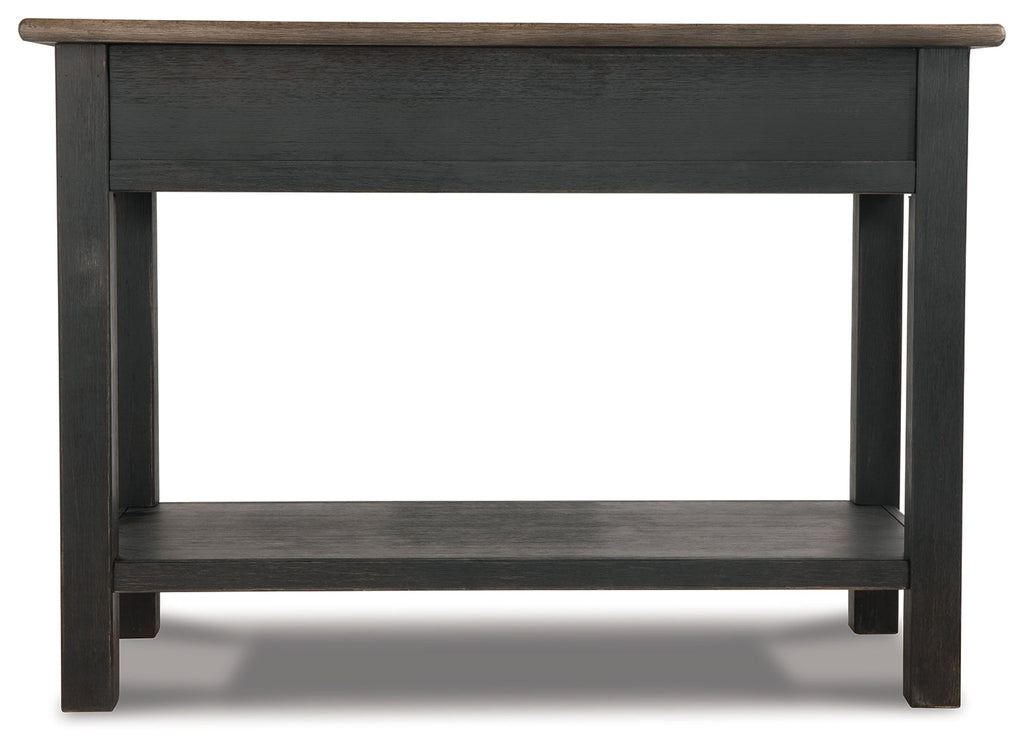 Tyler Creek Grayish /Black Coffee Table and 2 End Tables, Brown