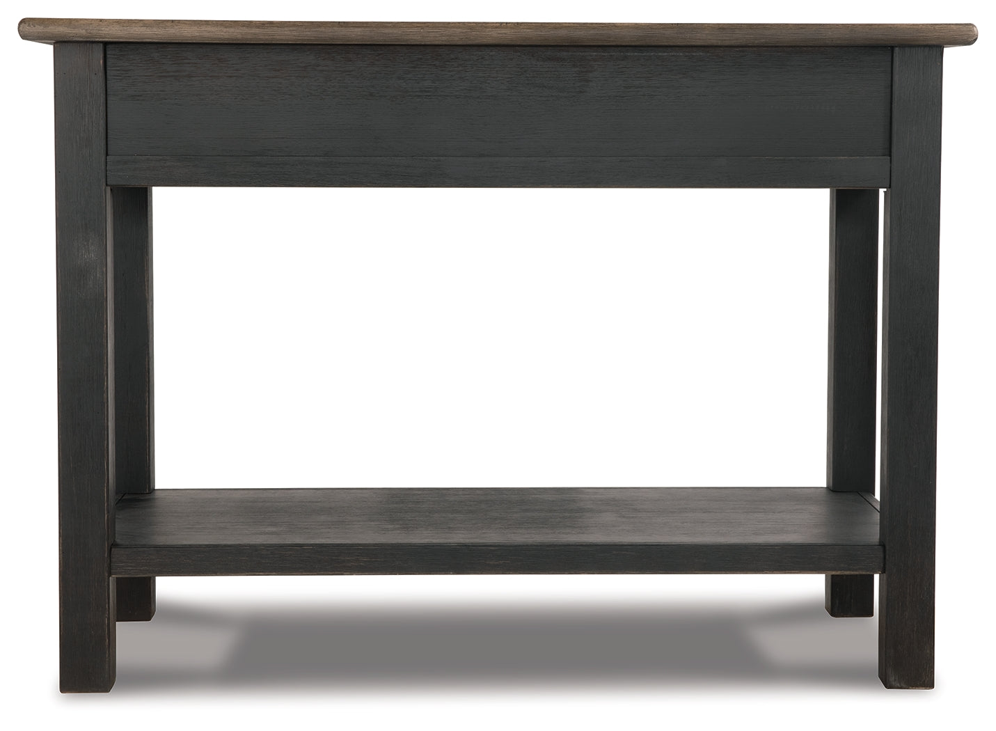 Tyler Creek Grayish /Black Coffee Table and 2 End Tables, Brown
