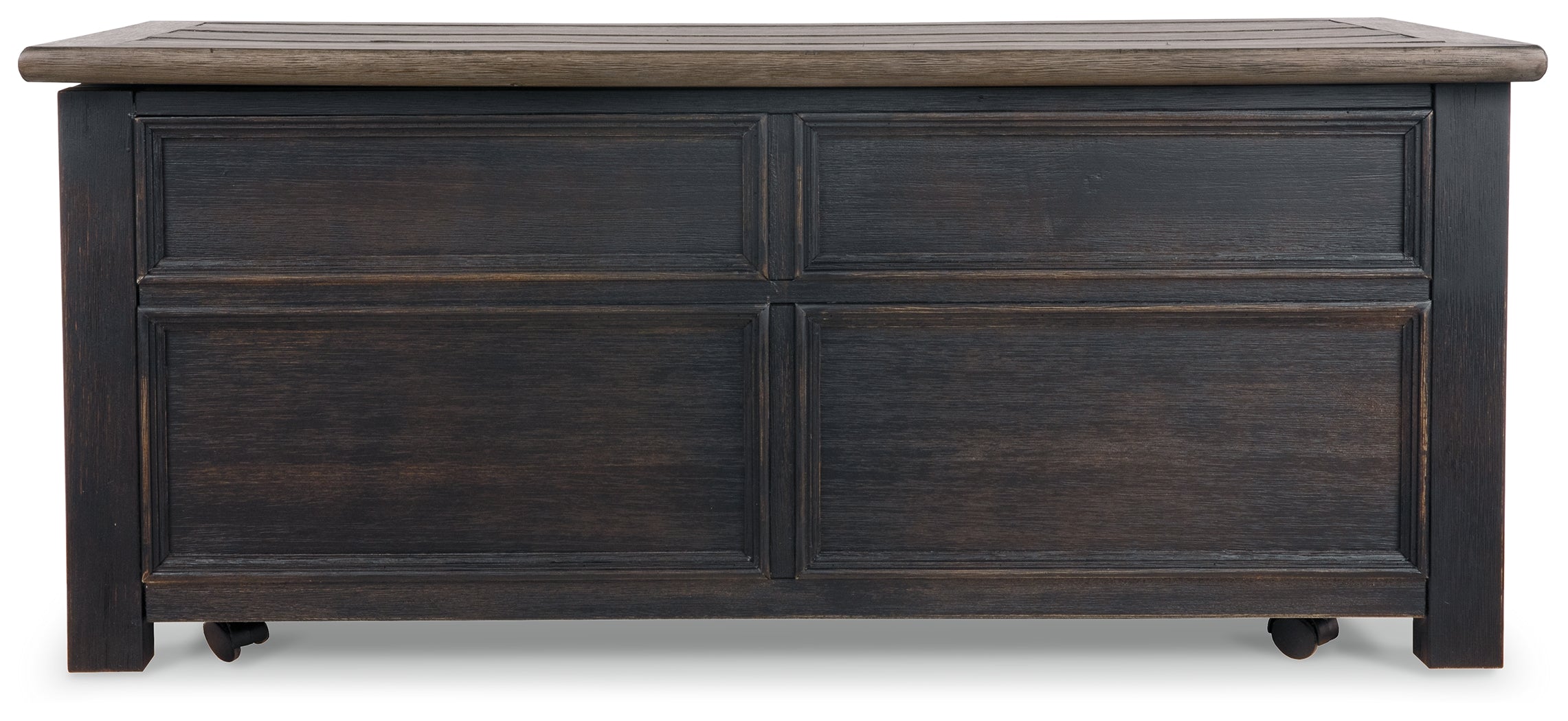 Tyler Creek Grayish /Black Coffee Table and 2 End Tables, Brown