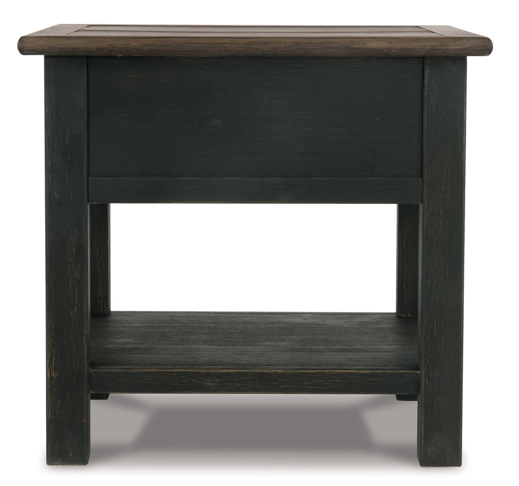 Tyler Creek Grayish Brown/Black End Table