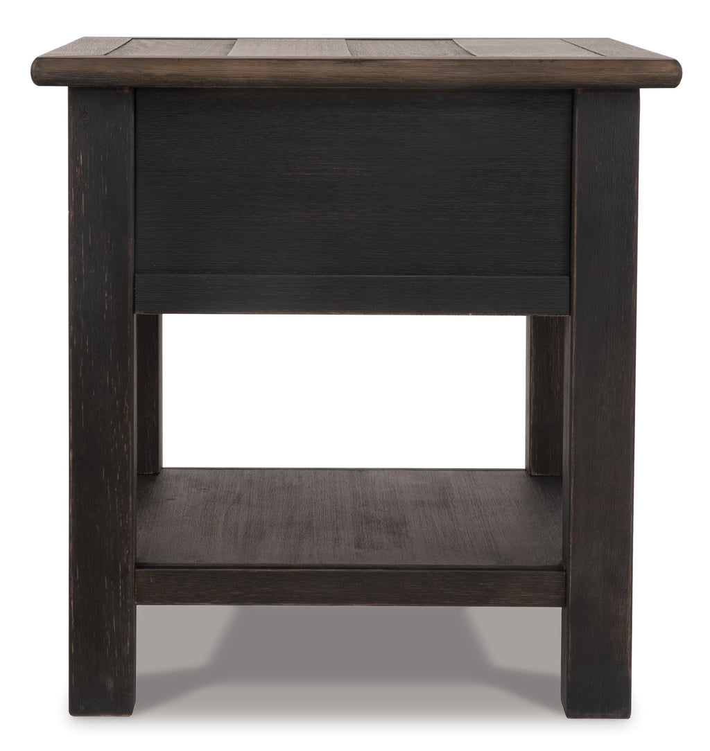 Tyler Creek Grayish Brown/Black End Table