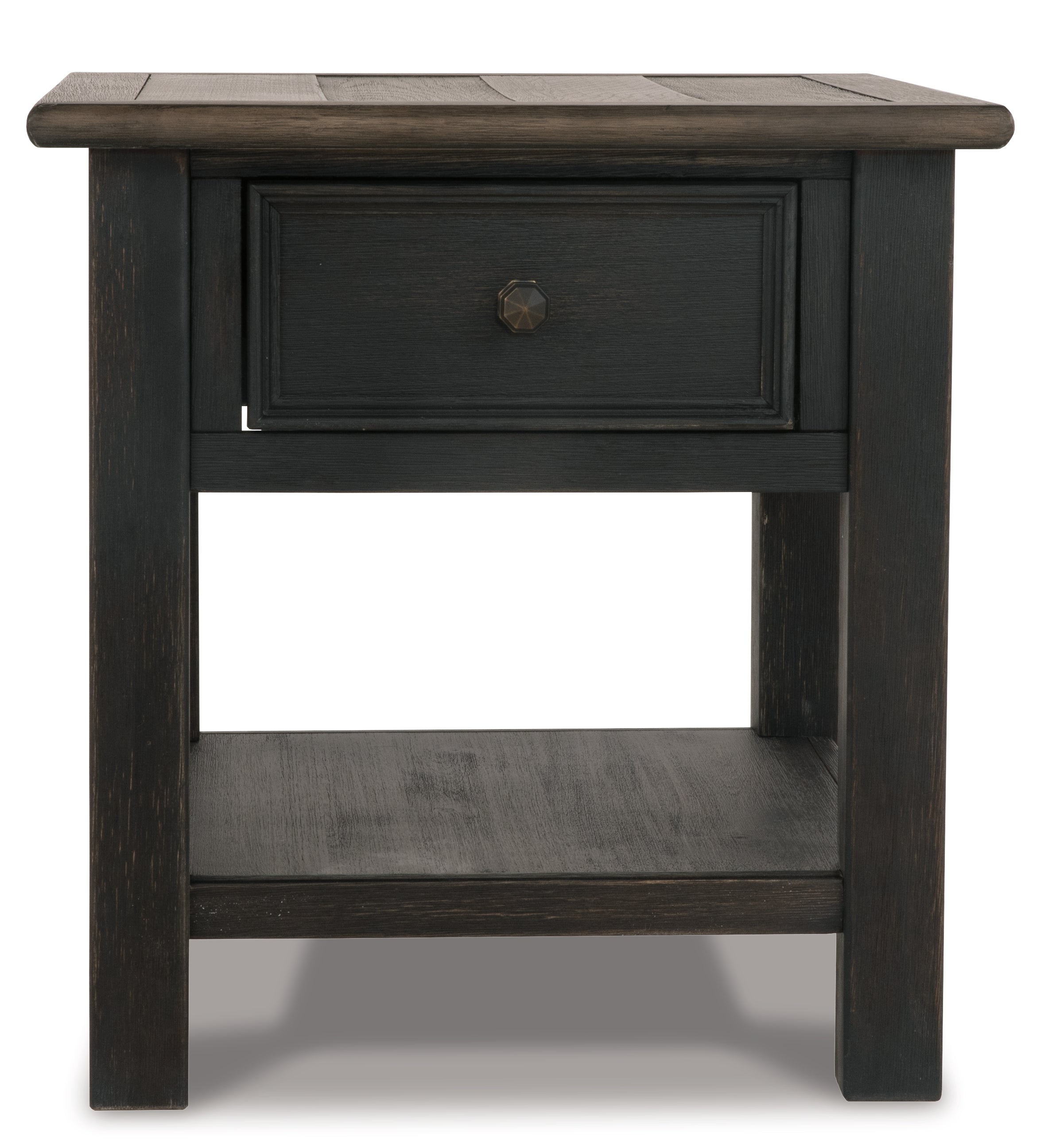 Tyler Creek Grayish Brown/Black End Table