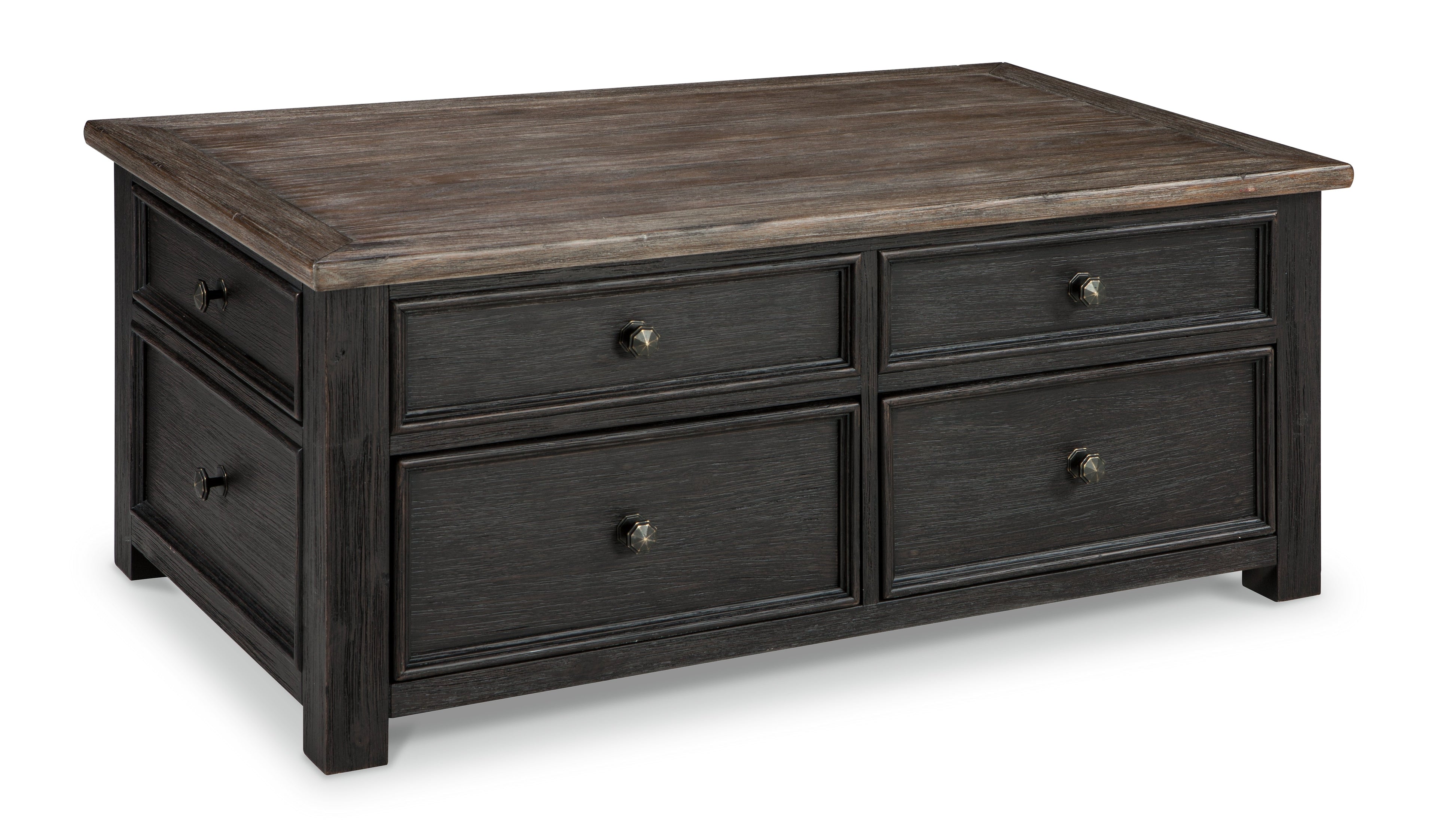 Tyler Creek Grayish Brown/Black Lift Top Coffee Table
