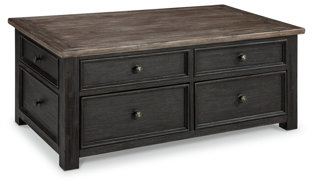 Tyler Creek Grayish Brown/Black Lift Top Coffee Table