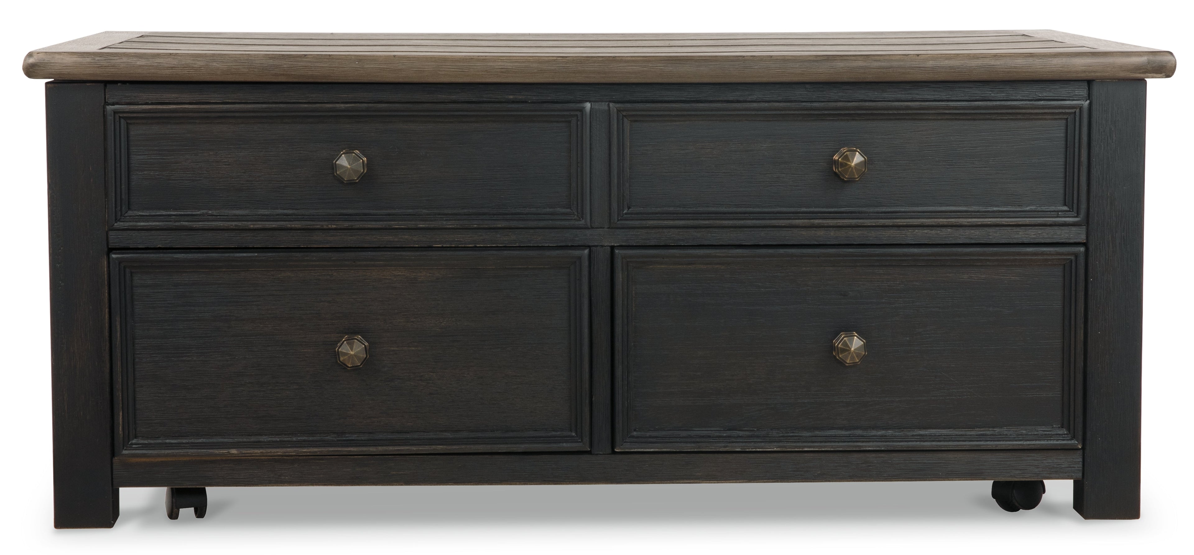 Tyler Creek Grayish Brown/Black Lift Top Coffee Table