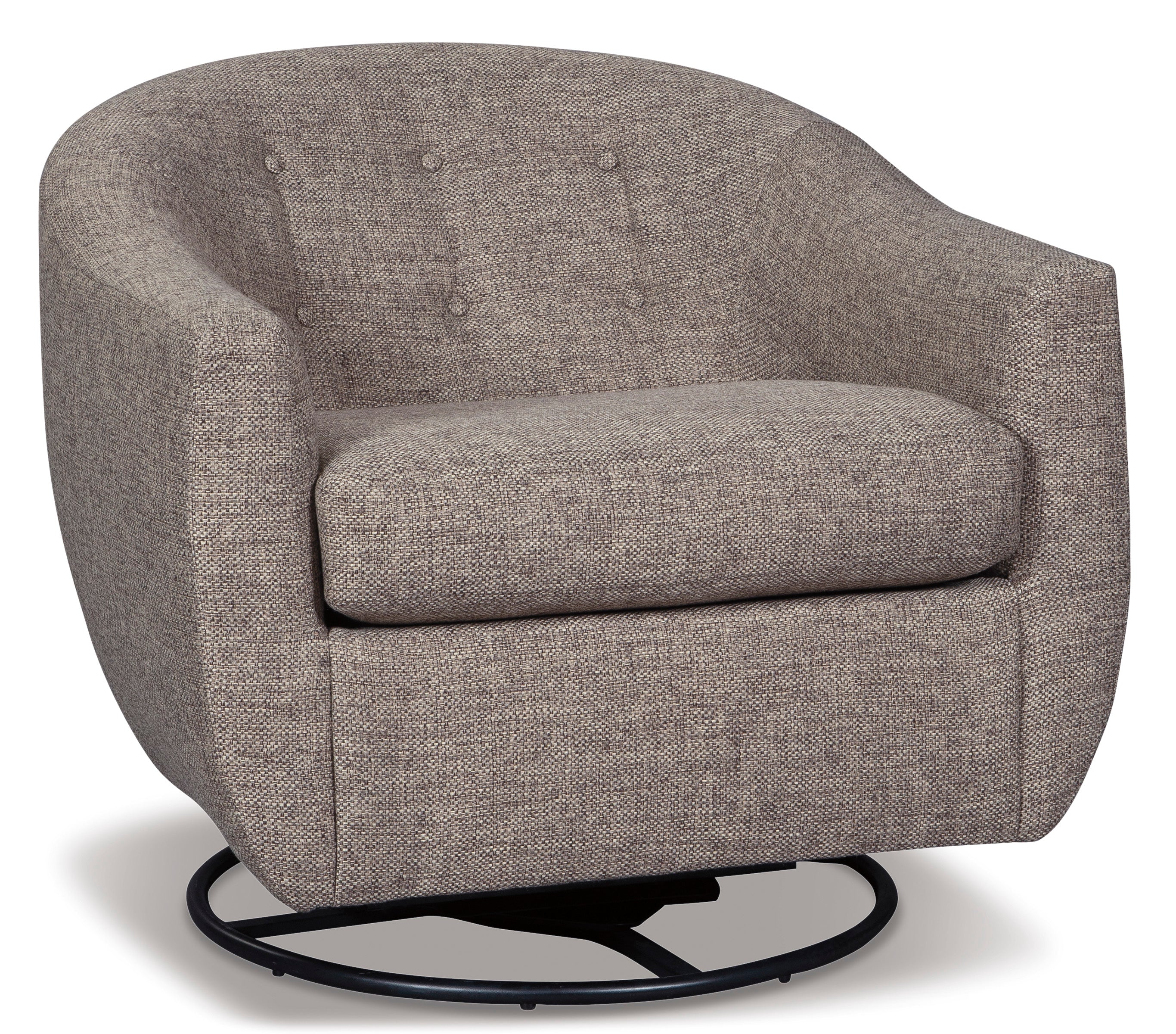 Upshur Taupe Swivel Glider Accent Chair
