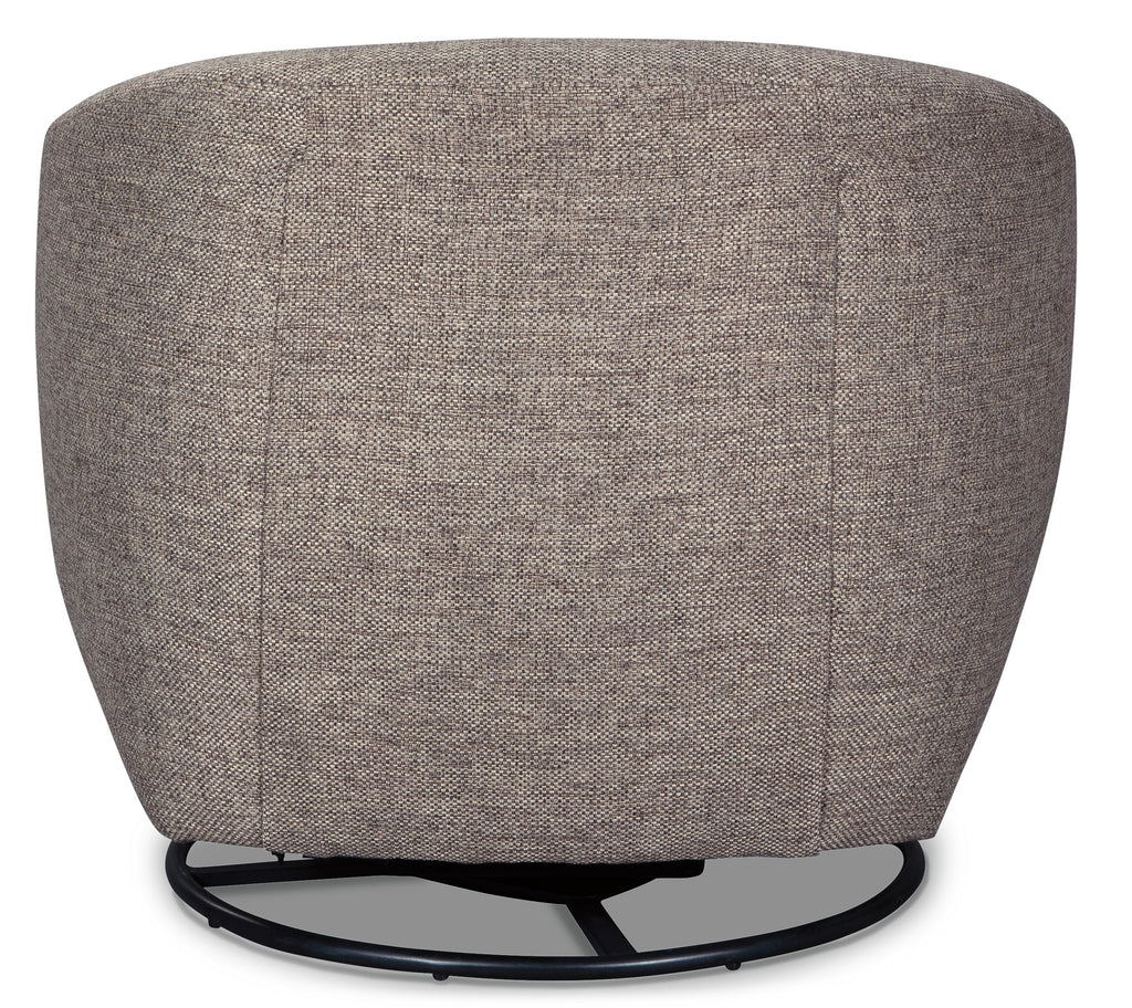 Upshur Taupe Swivel Glider Accent Chair