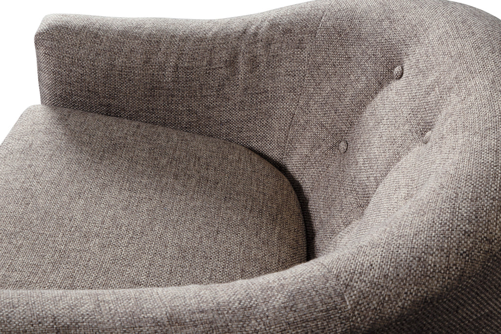 Upshur Taupe Swivel Glider Accent Chair