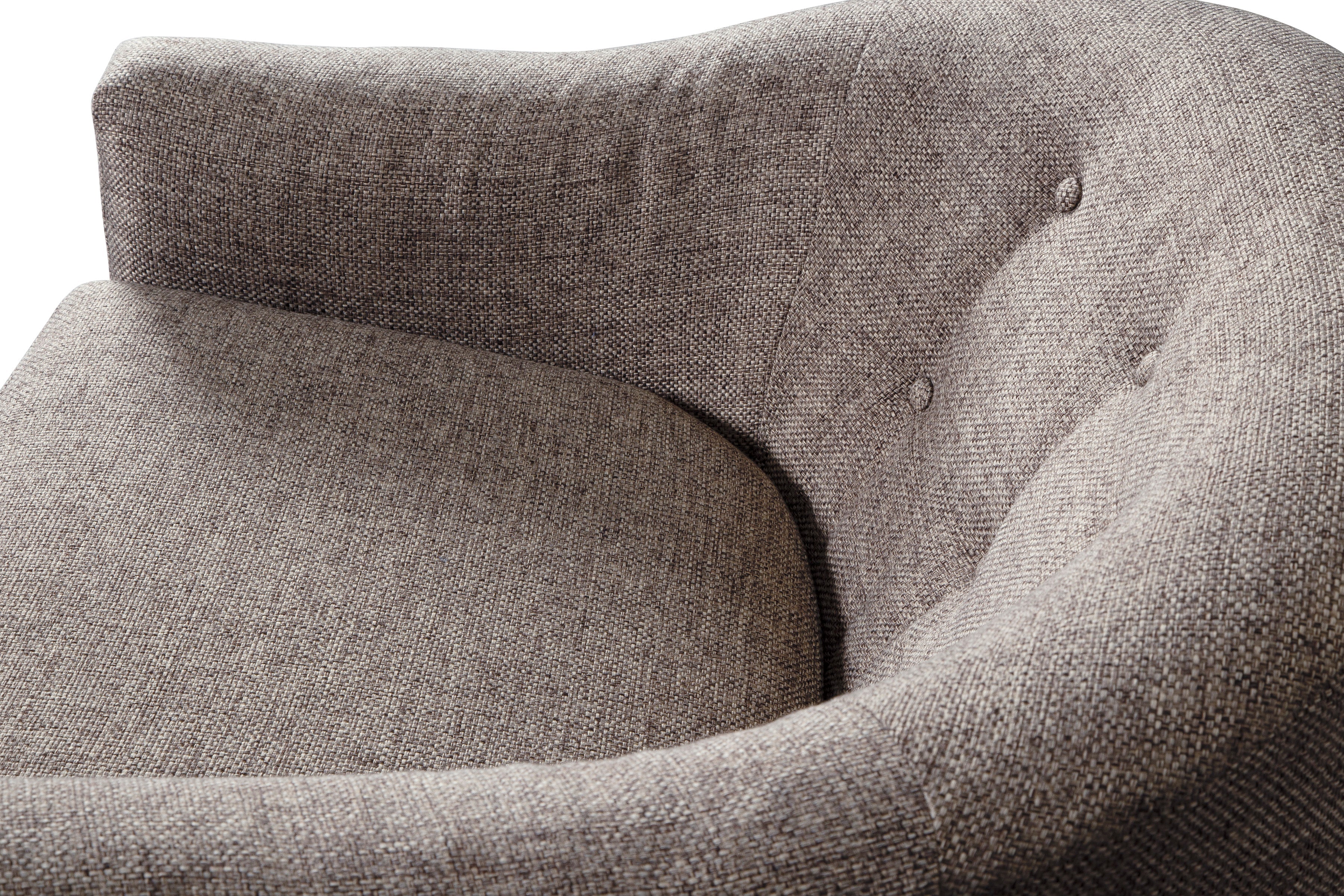 Upshur Taupe Swivel Glider Accent Chair