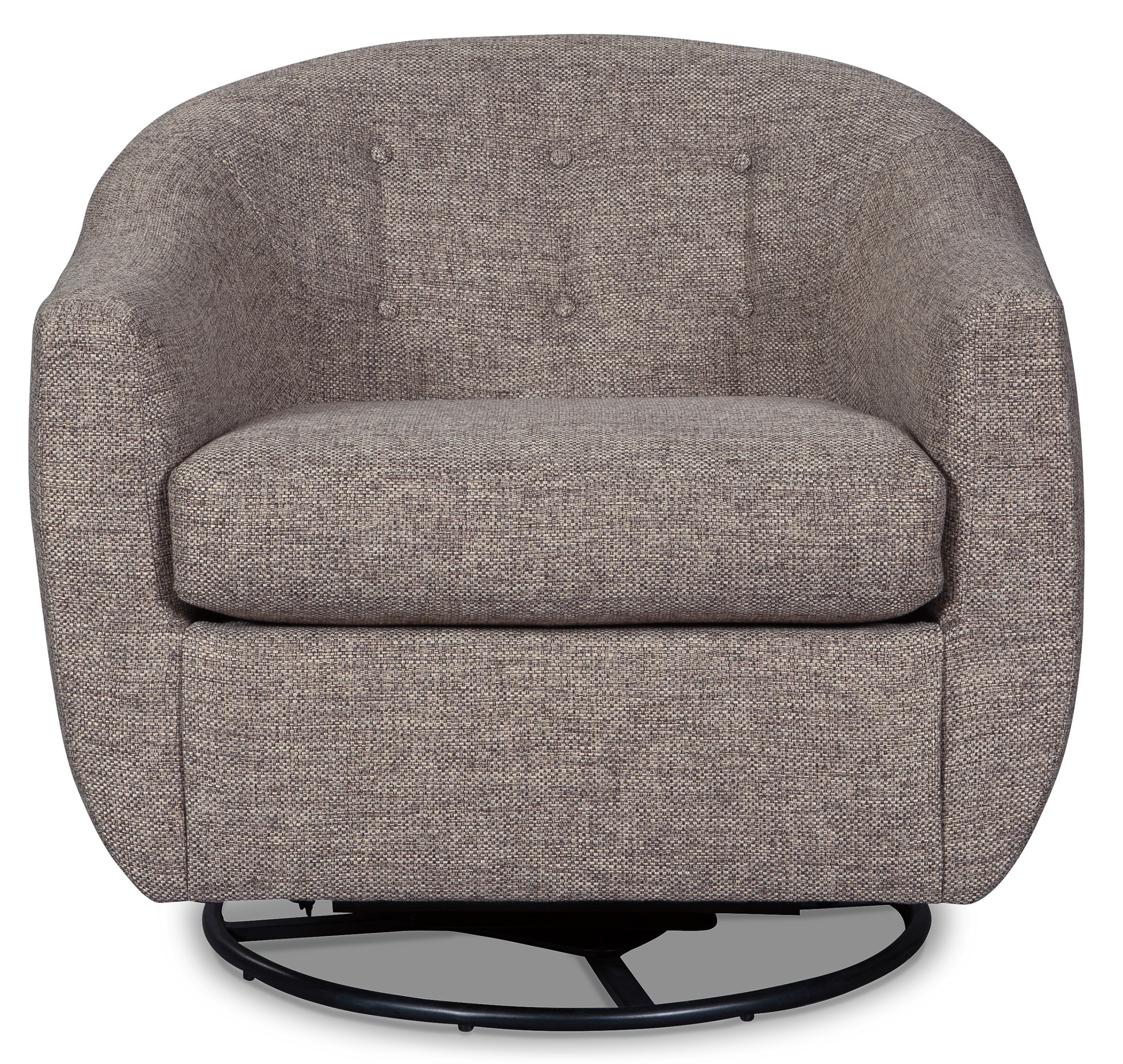 Upshur Taupe Swivel Glider Accent Chair