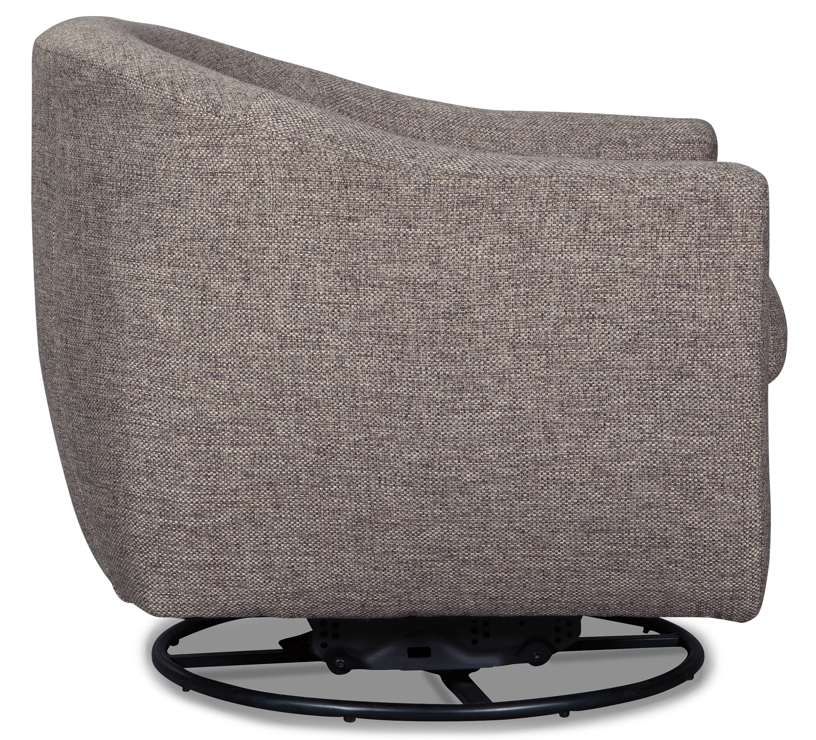Upshur Taupe Swivel Glider Accent Chair