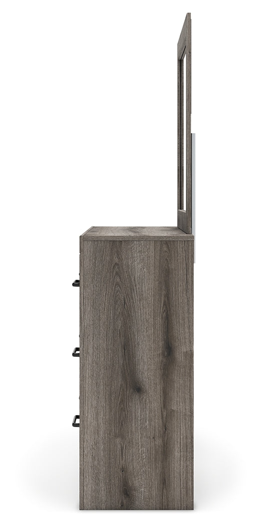 Urbanoore Brown 6 Drawer Dresser and Mirror