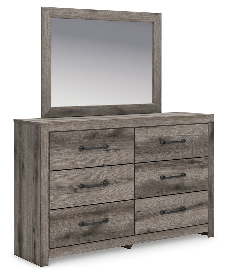 Urbanoore Brown 6 Drawer Dresser and Mirror