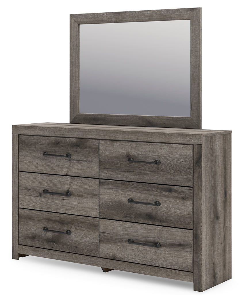 Urbanoore Brown 6 Drawer Dresser and Mirror