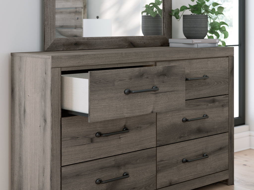 Urbanoore Brown 6 Drawer Dresser and Mirror