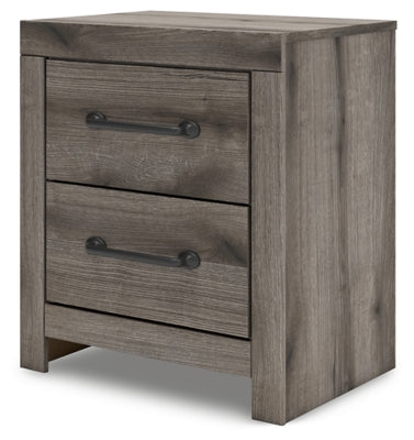 Urbanoore Brown Gray 22" 2 Drawer Charging Nightstand