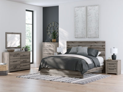 Urbanoore Brown Gray 22" 2 Drawer Charging Nightstand