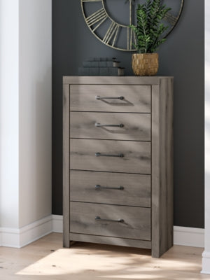 Urbanoore Brown Gray 32" 5 Drawer Chest of Drawers