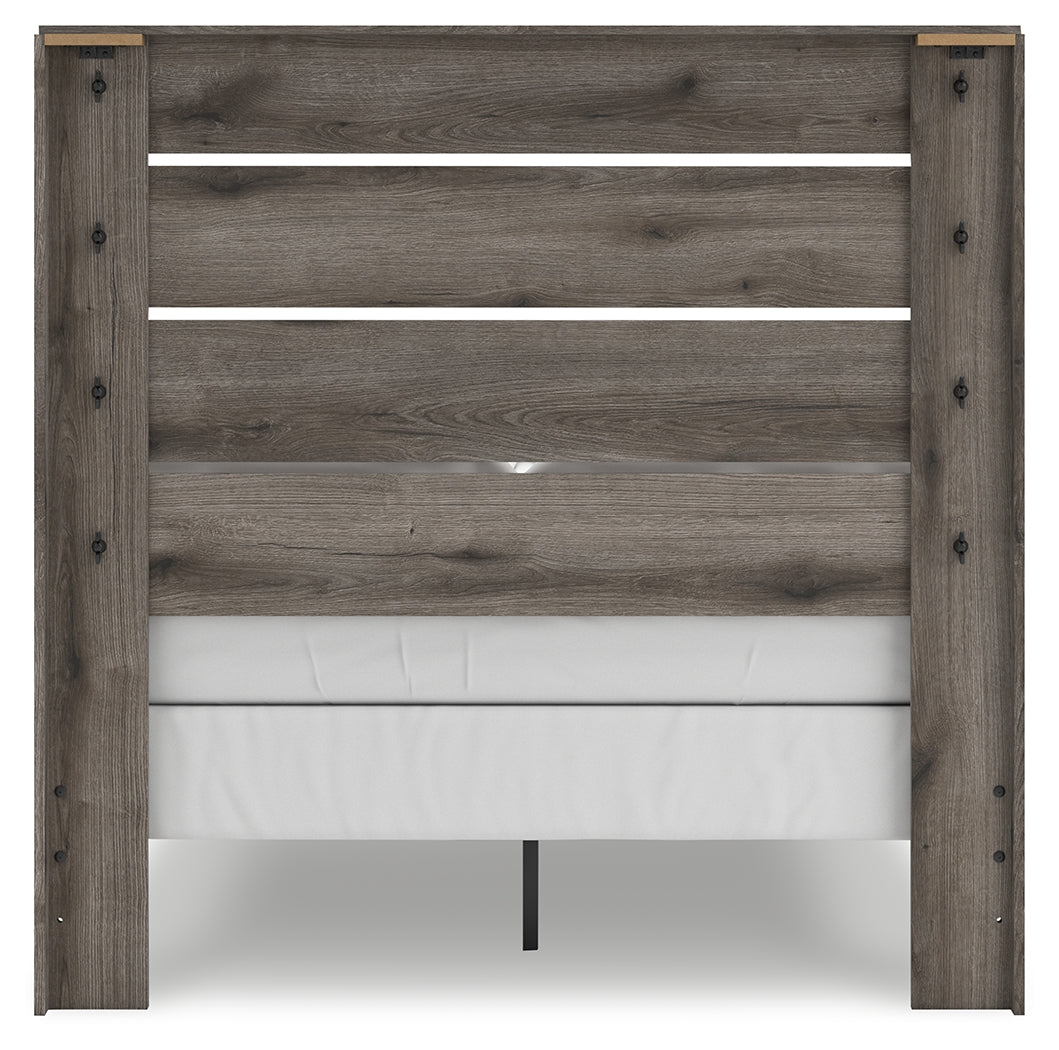Urbanoore Brown Gray Full Panel Youth Bed
