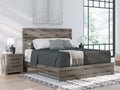 Urbanoore Brown Gray King Panel Bed