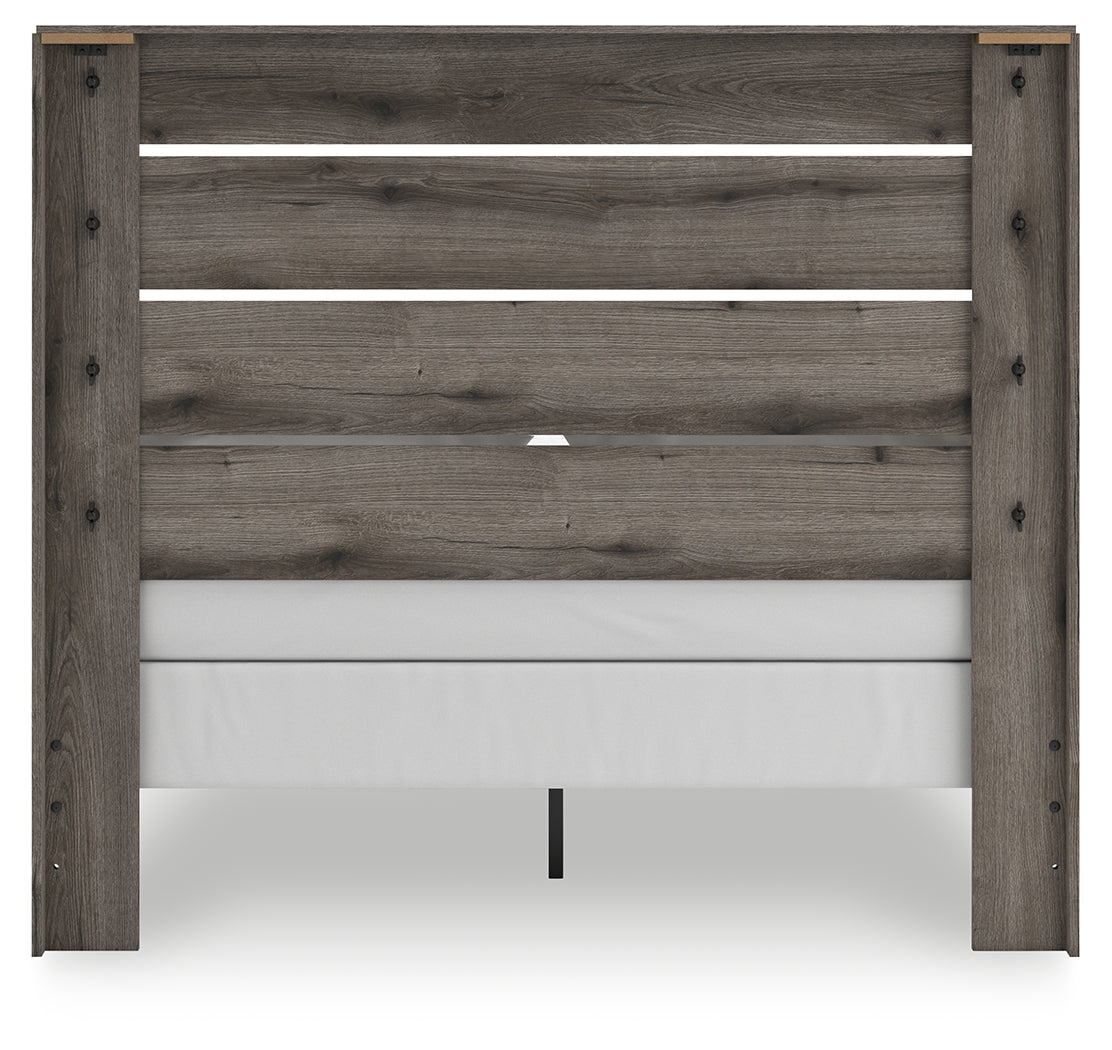 Urbanoore Brown Gray Queen Panel Bed