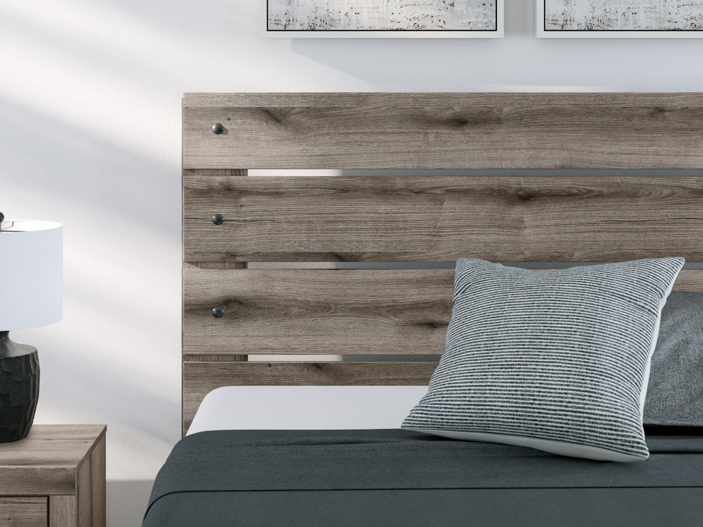 Urbanoore Brown Gray Queen Panel Bed
