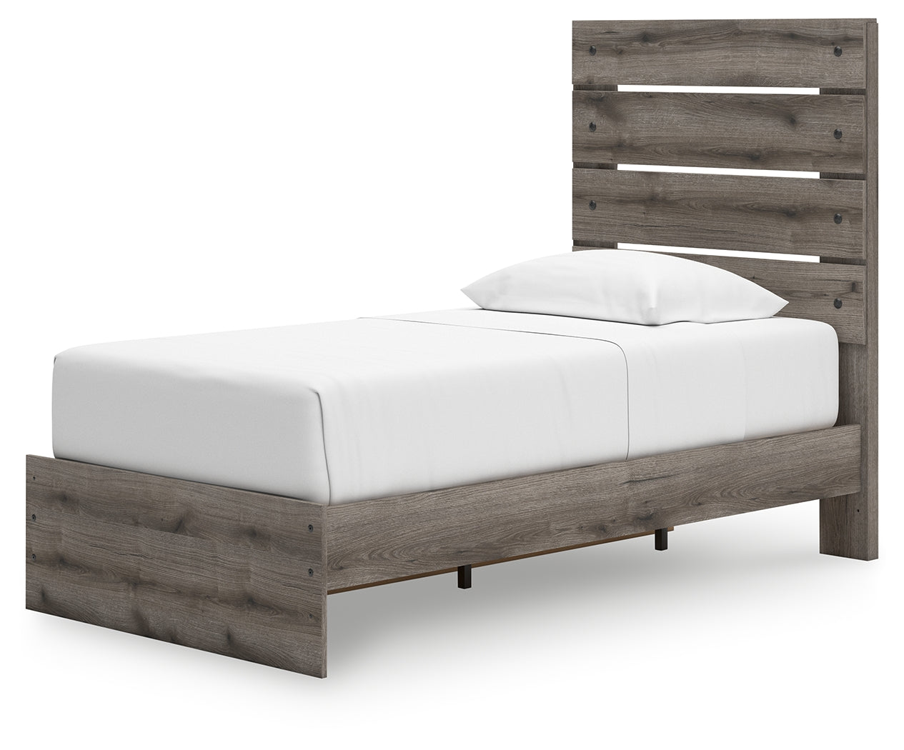 Urbanoore Brown Gray Twin Panel Storage Youth Bed