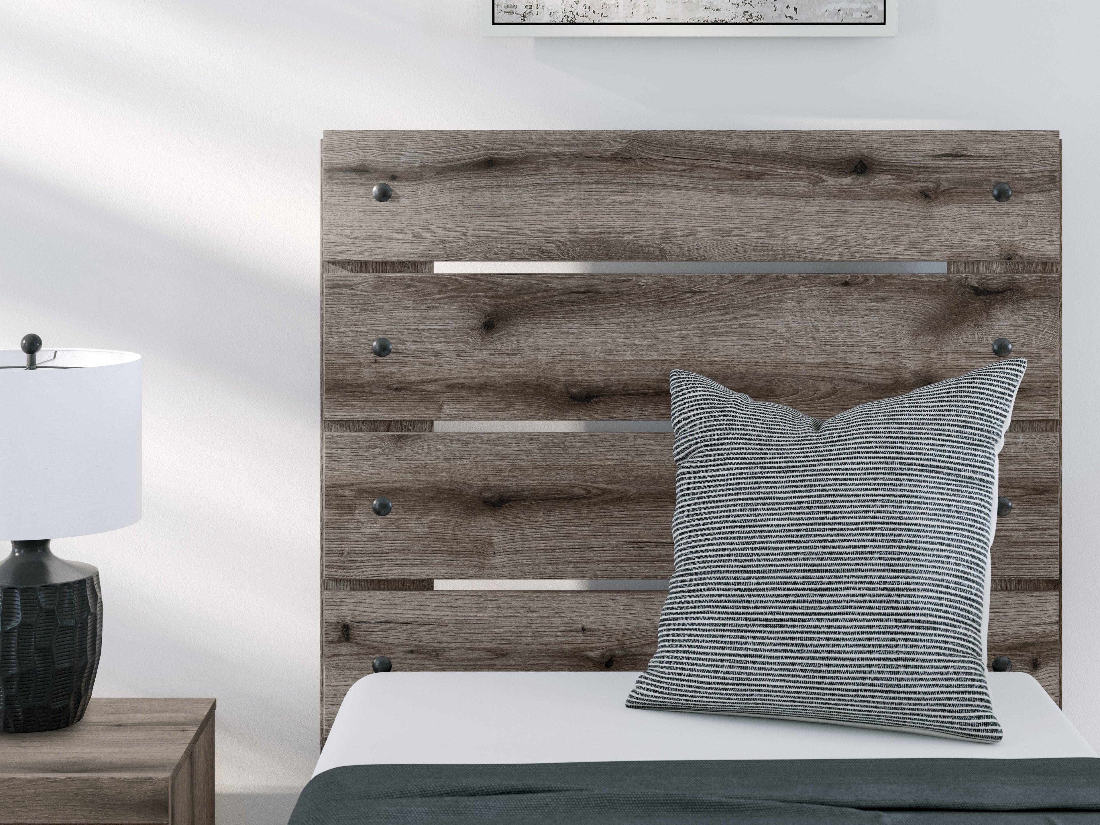 Urbanoore Brown Gray Twin Panel Youth Bed with Storage