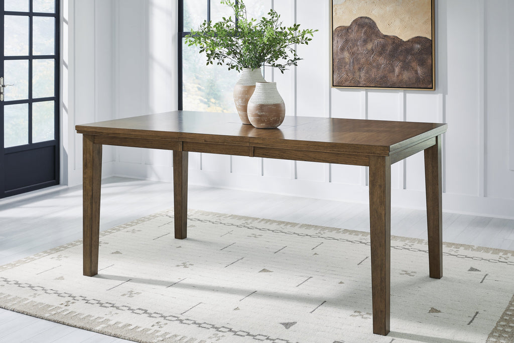 Urbinforte Light Counter Height Extension Dining Table, 4 Barstools and Bench, Brown
