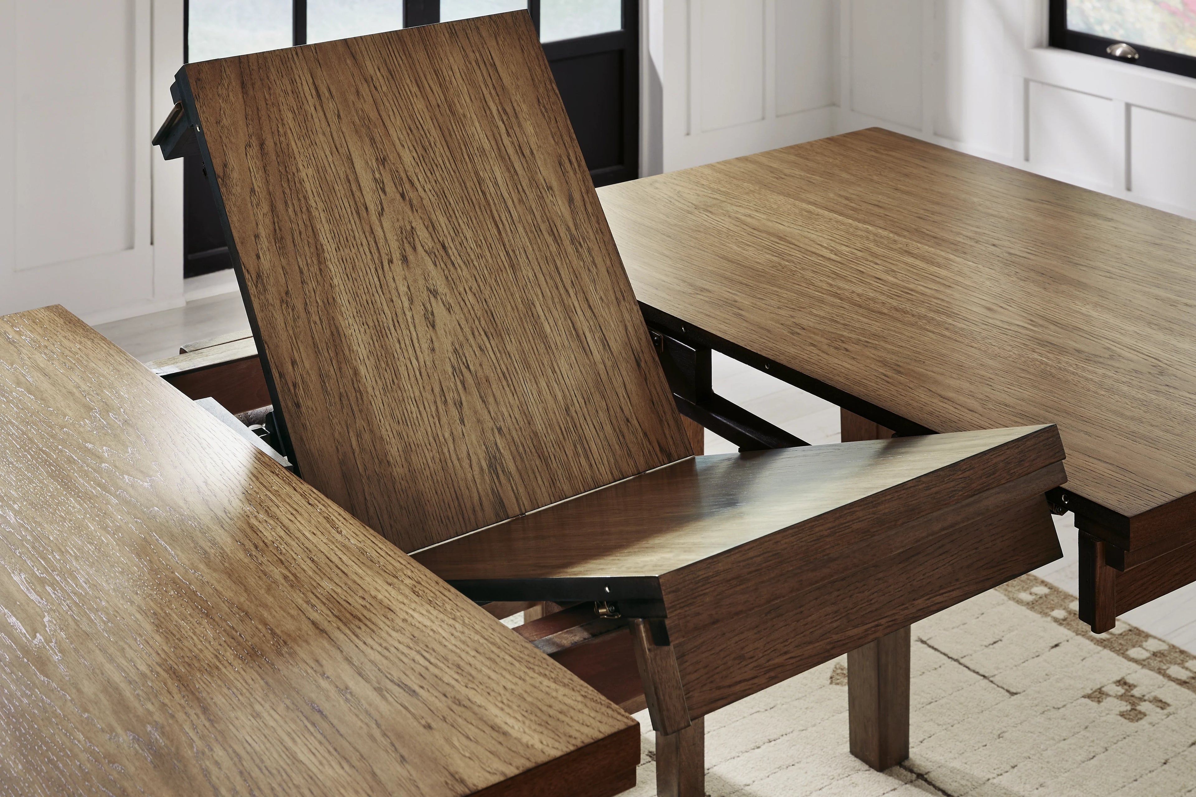 Urbinforte Light Brown DRM Counter Butterfly Extendable Table